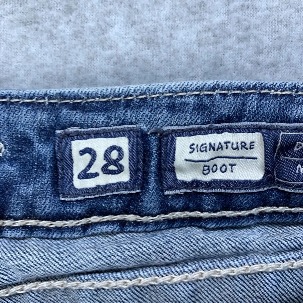 Miss Me Signature Bootcut Jeans Womens 28 Blue Embellished JM1232BV
